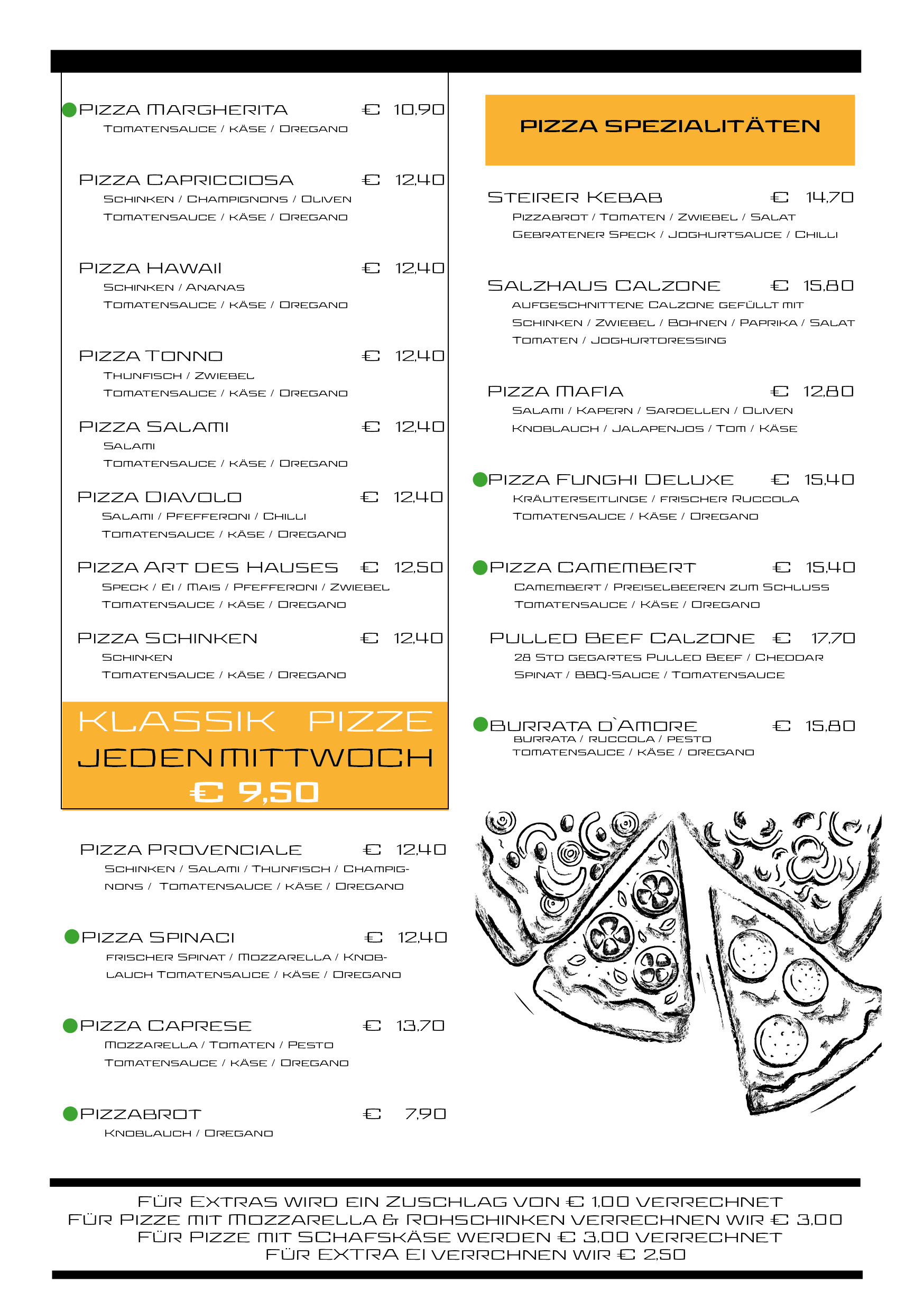 Speisekarte Restaurant Gabriel Irdning