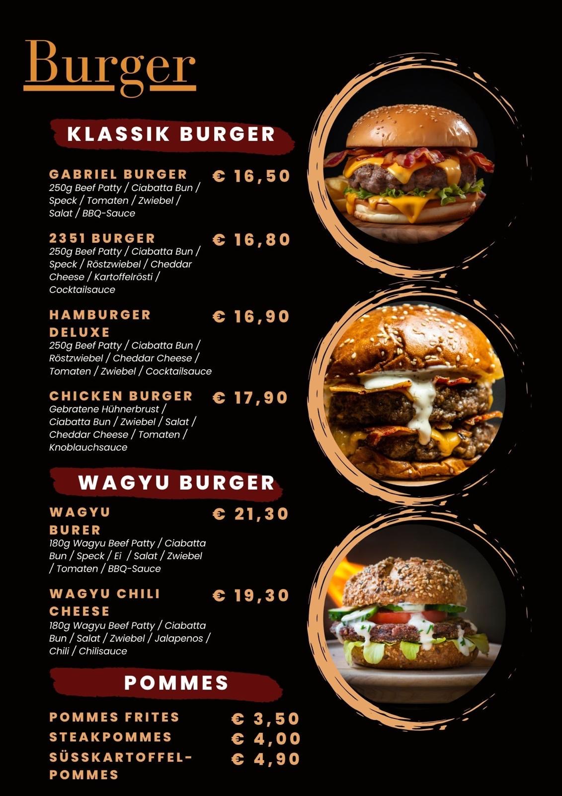 Speisekarte Restaurant Gabriel Irdning