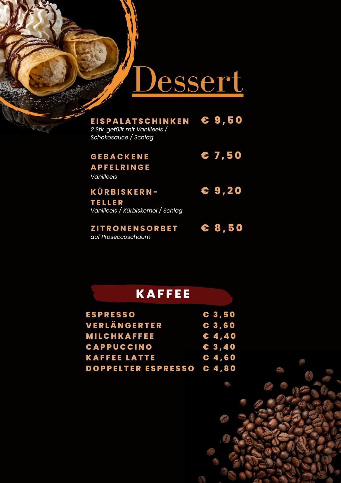 Speisekarte Restaurant Gabriel Irdning